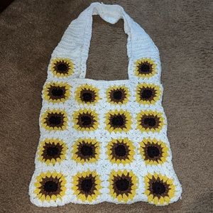 Sunflower crochet bag